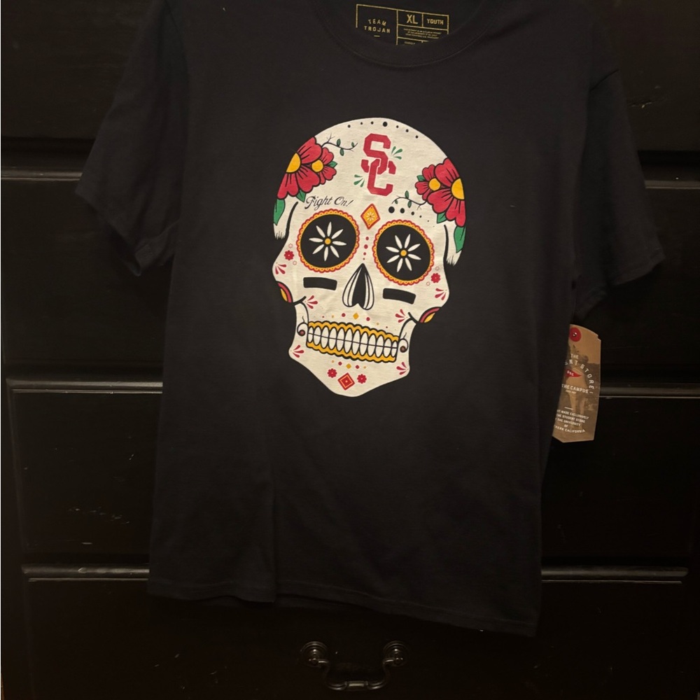 Black Skull Graphic Kids Tee